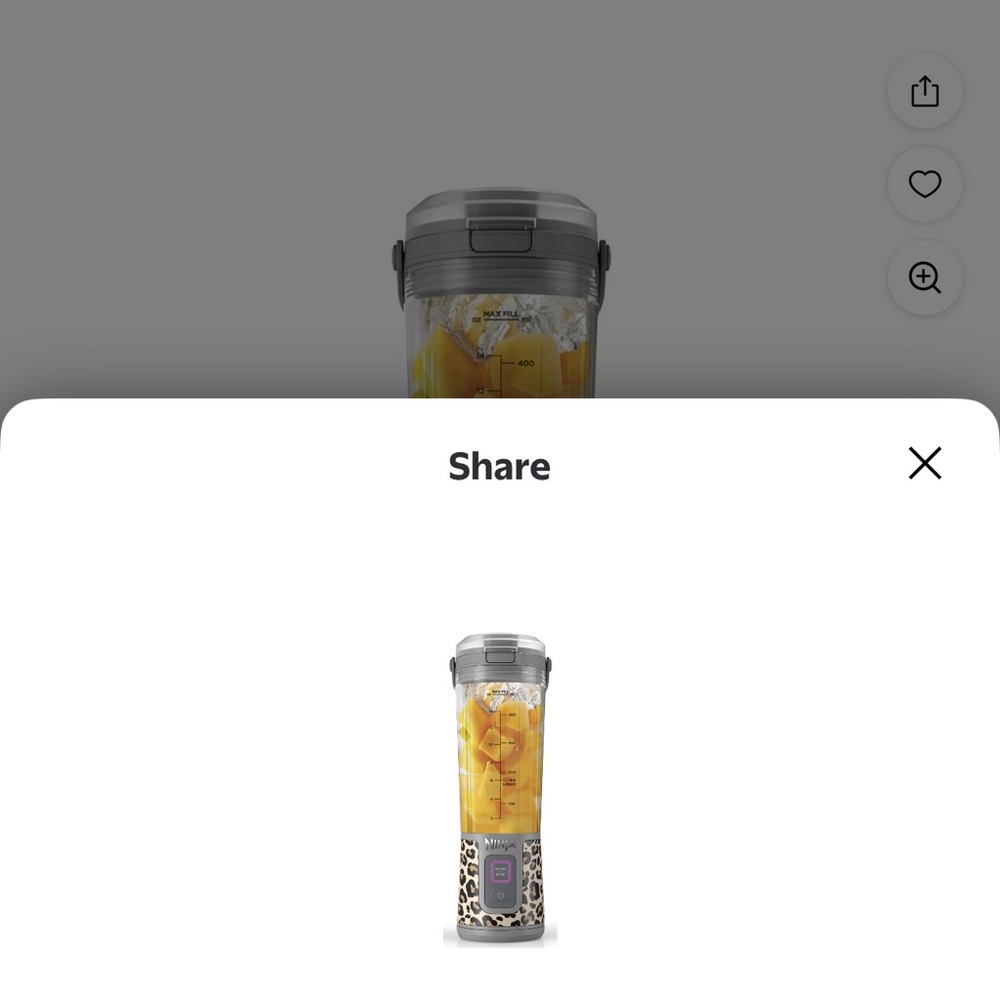 Ninja Leopard Print Portable Blender